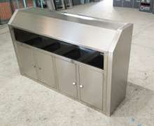 ถังขยะสแตนเลส แยกประเภทขยะ4ช่อง ขนาด1540*400*920 0