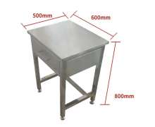 โต๊ะสแตนเลส1ลิ้นชัก เกรด304 ขนาด 60*50 สูง 80 ซม.