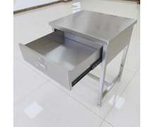 โต๊ะสแตนเลส1 ลิ้นชัก เกรด304 ขนาด 70*70 สูง 85 ซม.
