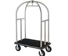 รถเข็นกระเป๋าสแตนเลส กรงนก CW-089-3 (งานไทย)โครงเชื่องแข็งแรง ไม่น็อคดาว size 65x107x190 cm. 