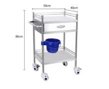 รถเข็นทางการแพทย์ รถเข็นฉุกเฉิน รถเข็นหัตถการ 1ลิ้นชัก(บน-ล่าง) รุ่น CW-065-0-1-1 0