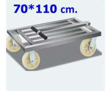 รถเข็นของลากจูง 1200 กก ขนาด 70*110 ซม.เหล็กพ่นสี 0