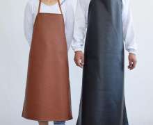 ผ้ากันเปื้อน สีน้ำตาล หนังสีน้ำตาล ขนาด 110*65 ซม.