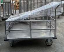รถเข็นสแตนเลส พื้นเรียบ รุ่น CW-079-7 ขนาด 70*100*92 ซม.