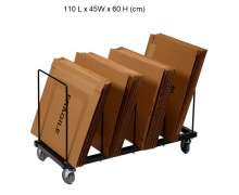 รถเข็นกล่องกระดาษ1ชั้น ขนาด 110 *45* 60 ซม 0