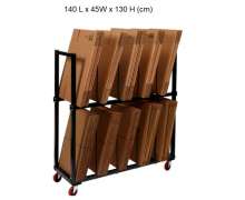 รถเข็นกล่องกระดาษ1ชั้น ขนาด 140 *45* 130 ซม 0