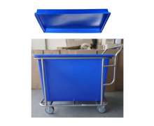 รถเข็นผ้าถังไฟเบอร์300ลิตร มีด้าม เกรด เอ CW-023-300-1-1-0 (มีฝาปิด) 0