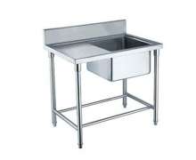 ซิงค์สแตนเลส อ่างล้างจานสแตนเลส1หลุม Sink stainless เกรด304หนา1.2มิล ขนาด 100X50X80mm.