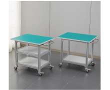 โต๊ะทำงานไลน์ผลิต อลูมิเนียมอัลลอย ปูพื้นทับด้วยแผ่นยางกันไฟฟ้าสถิต ESD สีเขียว ความหนา 2 mm 0