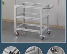 โต๊ะทำงานไลน์ผลิต อลูมิเนียมอัลลอย ปูพื้นทับด้วยแผ่นยางกันไฟฟ้าสถิต ESD สีเขียว ความหนา 2 mm