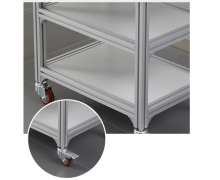 โต๊ะทำงานไลน์ผลิต อลูมิเนียมอัลลอย ปูพื้นทับด้วยแผ่นยางกันไฟฟ้าสถิต ESD สีเขียว ความหนา 2 mm