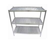 ชั้นสแตนเลส4ชั้น ซี่ตะแกรงใช้คว่ำจาน พื้นโปร่ง สแตนเลส 304 ขนาด 50*200 สูง 180 ซม. 0