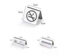 ป้ายตั้งโต๊ะ 2 ด้าน,ป้ายจองแล้ว สแตนเป้ายจองแล้ว สแตนเลส และป้ายห้ามสูบบุหรี่ลส และป้ายห้ามสูบบุหรี่ 0