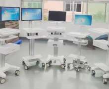 รถเข็นวางคอมพิวเตอร์ ในโรงพยาบาล  CA18Z116  ขนาด 500*500*850 mm ปรับสูงต่ำได้