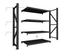 ชั้นวางของเหล็กพ่นสี 3 ชั้น Micro Rack 3 ชั้น รับน้ำหนักได้ 300/500 กก ต่อชั้น