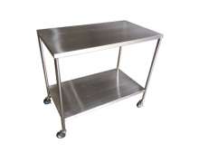 โต๊ะวางเครื่องมือแพทย์โต๊ะสแตนเลส2ชั้น ขนาด 60*135*80 ซม. 0