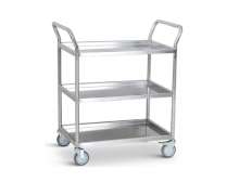 รถเข็นสแตนเลส 3 ชั้น มือจับเข็น 2 แฮนด์ ขนาด 400*800 สูง 90 ซม. 0