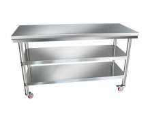 โต๊ะสแตนเลส 3 ชั้น มี ล้อ 0