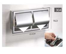 ที่แขวนกระดาษม้วนเล็กติดผนัง 2 ช่อง สแตนเลส 304