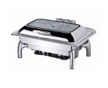 ถาดอุ่นอาหารแบบสี่เหลี่ยม ใช้ระบบไฟฟ้าและแอลกอฮอล์ 400W/220V 0