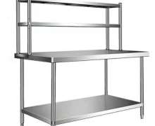 โต๊ะสแตนเลส 4 ชั้น T5-3  โรงงานผลิต ราคาถูก สั่งทำได้ ขนาด 100*300*85 ซม. 