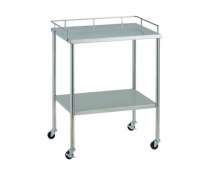 รถเข็นสแตนเลส 2 ชั้น เกรด304 หนา1.2 มิล ท่อ 1.5 นิ้ว ล้อ 4 นิ้ว สั่งทำได้ 0