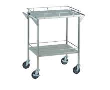 รถเข็นสแตนเลส 2 ชั้น เกรด304 หนา1.2 มิล ท่อ 1.5 นิ้ว ล้อ 4 นิ้ว สั่งทำได้ 0