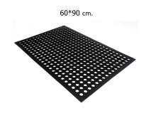 ​แผ่นยางปูพื้นกันลื่น ขนาด 60*90 (600*900mm) สีดำ 0