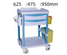 รถเข็นทำแผลABS 2ชั้น 2ลิ้นชัก  ขนาด 625*475*930 mm. 0