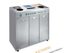 ถังขยะสแตนเลสแยกประเภทขยะ 3ช่อง