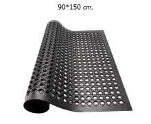 แผ่นยางปูพื้นกันลื่น ขนาด 90*150 (900*1500mm) สีดำ 0