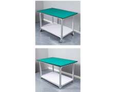 โต๊ะอลูมิเนียม 2 ชั้นกันไฟฟ้าสถิตย์ ปูพื้นด้วยแผ่นยาง ESD 0