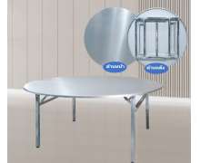 โต๊ะกลมสแตนเลส เกรด 304 ขนาดหนเากว้าง 130/150 ซม สูง 75 ซม.