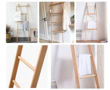 Clothes rack ราวแขวนผ้า ทำด้วยไม้ ขนาด 51*165 ซม.