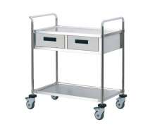 รถเข็นสแตนเลส2ชั้น2ลิ้นชัก เกรด304 0