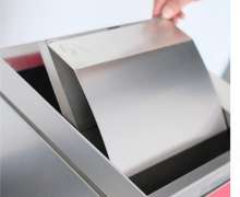 ถังขยะสแตนเลสฝาแกว่งแยกประเภทขยะ ราคาต่อ 1 ใบ(ไม่มีสติกเกอร์)