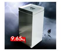 ถังขยะสแตนเลสฝาแกว่งด้านบน  ราคาต่อใบ ทรงสี่เหลี่ยม ขนาด 35*35 สูง 75 ซม.วางต่อกับเป็นถังขยะแยกประเภทได้