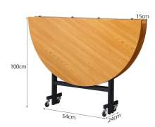 โต๊ะกลมพับเก็บได้ โต๊ะoval table  โต๊ะกลมรูปไข่ มี 4 ขนาด ให้เลือก พื้นผิวสีไม้