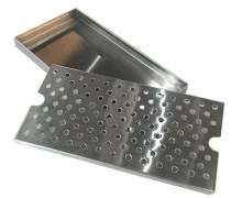 ถาดรองน้ำสแตนเลส บวกแผ่นตะแกรง ขนาด 50 X 20 X 2cm แผ่นหนา 1.2 มิล ตะแกรงแผ่นหนา 1.5 มิล