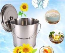 ถังสแตนเลสมีหูหิ้ว หนา 0.8 มิล เกรด304 ขนาด 22*25 สูง 25(11ลิตร)/24*26 สูง 30 ซม(15ลิตร)/*28*30 สู35 ซม.(23ลิตร)