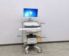 รถเข็นวางคอมพิวเตอร์ ในโรงพยาบาล ปรับสูงต่ำได้