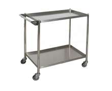 รถเข็นสแตนเลส 2 ชั้น เกรด304 หนา1.2 มิล ท่อ 1.5 นิ้ว ล้อ 4 นิ้ว สั่งทำได้