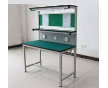 โต๊ะทำงานป้องกันไฟฟ้าสถิตย์ ESD โต๊ะปฏิบัติการโรงงานอิเล็กทรอนิกส์  โลหะผสมอลูมิเนียม แผ่น ESD สีเขียวหนา 2 มิล