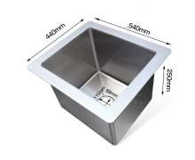 ลูกอ่างสแตนเลส 304 หนา 1.2 มิล ขนาด  44*54 ลึก 25 cm 0