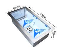 อ่างสแตนเลสฝังเคาเตอร์ ขนาด  440*640 ลึก 250 mm ลูกอ่าง 600*400 *250 mm. เกรด 304 หนา 1.2 มิล 0