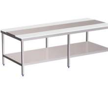 โต๊ะสแตนเลสติดเขียงสีแดง 