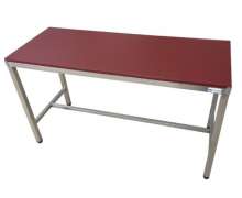 โต๊ะสแตนเลสติดเขียงสีแดง 