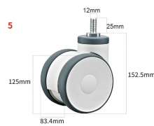 ล้อรถเข็นทางการแพทย์ 3 นิ้ว 4 นิ้ว 5 นิ้ว