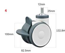 ล้อรถเข็นทางการแพทย์ 3 นิ้ว 4 นิ้ว 5 นิ้ว