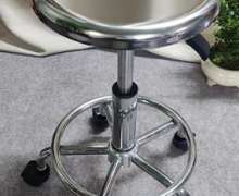 เก้าอี้ทางการแพทย์,29*48-68ซม.เก้าอี้สแตนเลสหัวกลม,มีล้อ เกรด 304 รับน้ำหนักด้ 180 กก